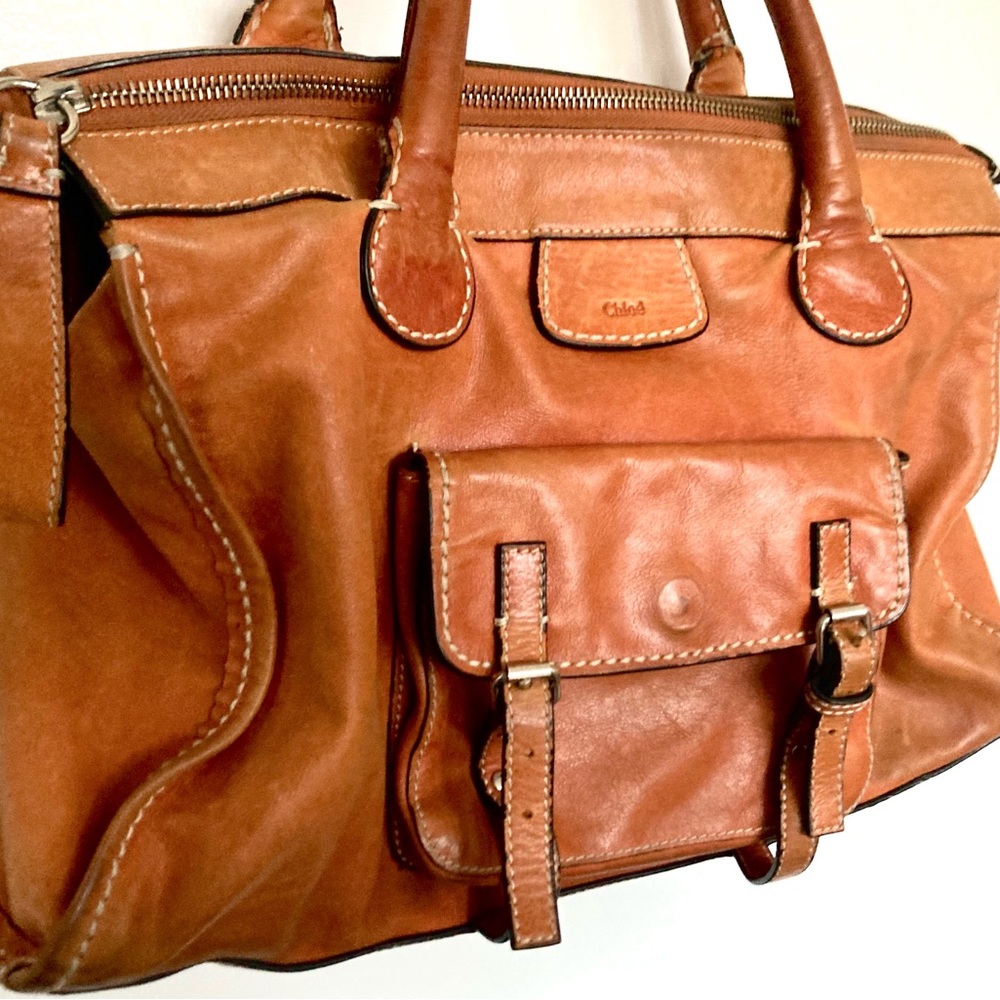 Chloé Oversized Edith Bag in Brown Leather. Vintage!